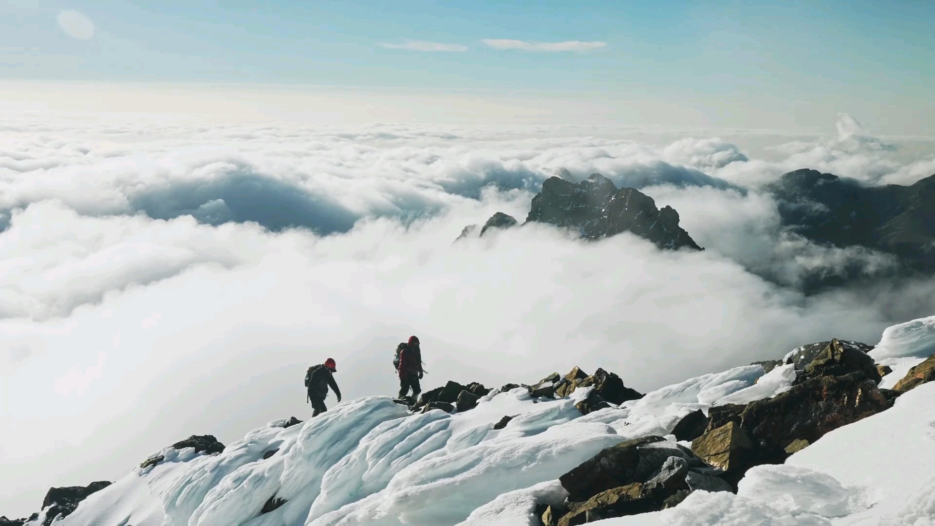 Clear mountain summit views during dry season