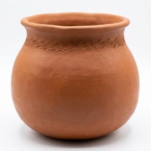 traditional ugandan terracotta earthenware pot
