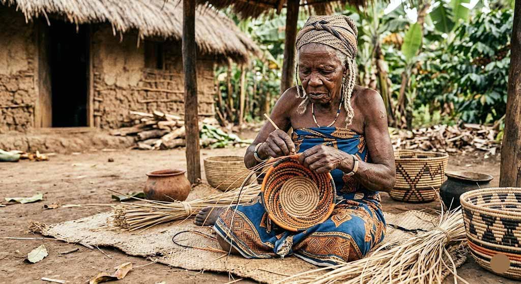 Beautiful woven African crafts